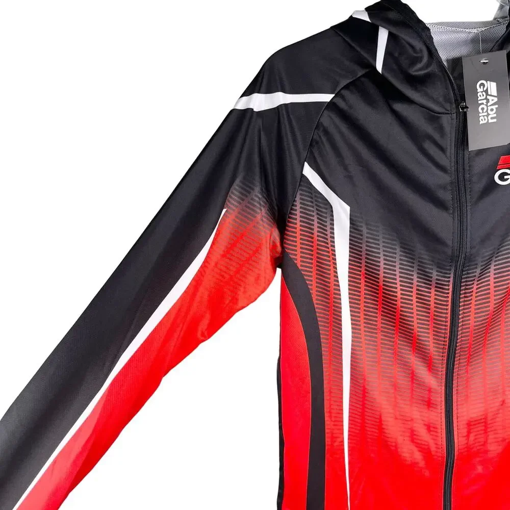 Abu Garcia Mens Jacket Fishing Fish Full Zip Hood M New